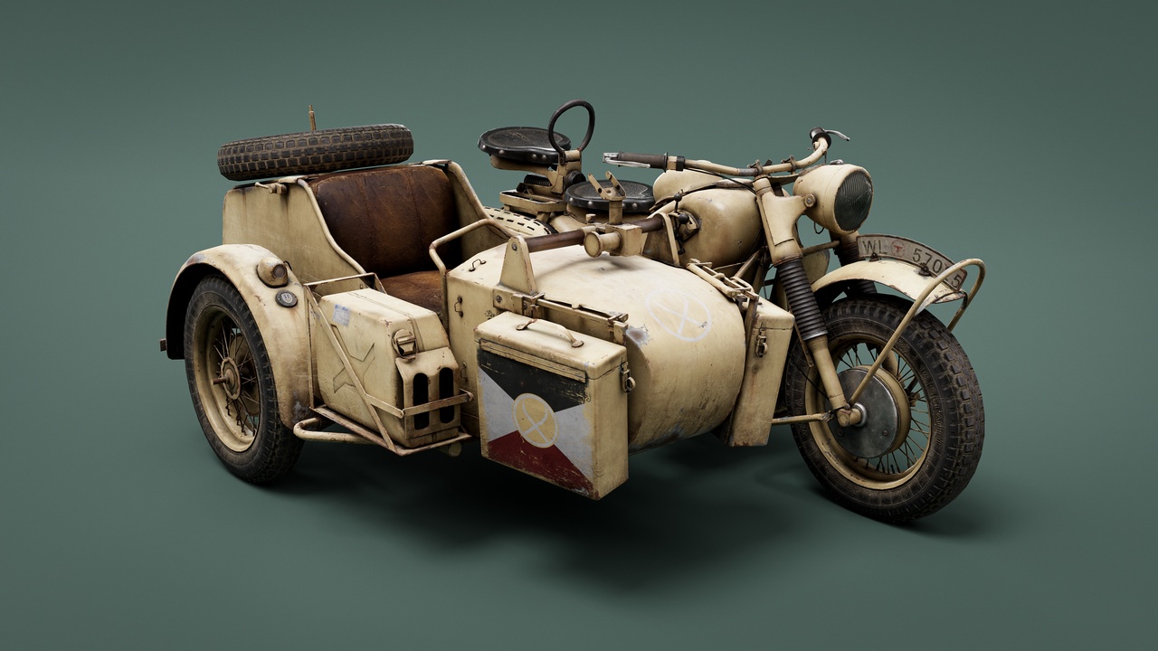 BMW R75 3D render 1 by Likith G