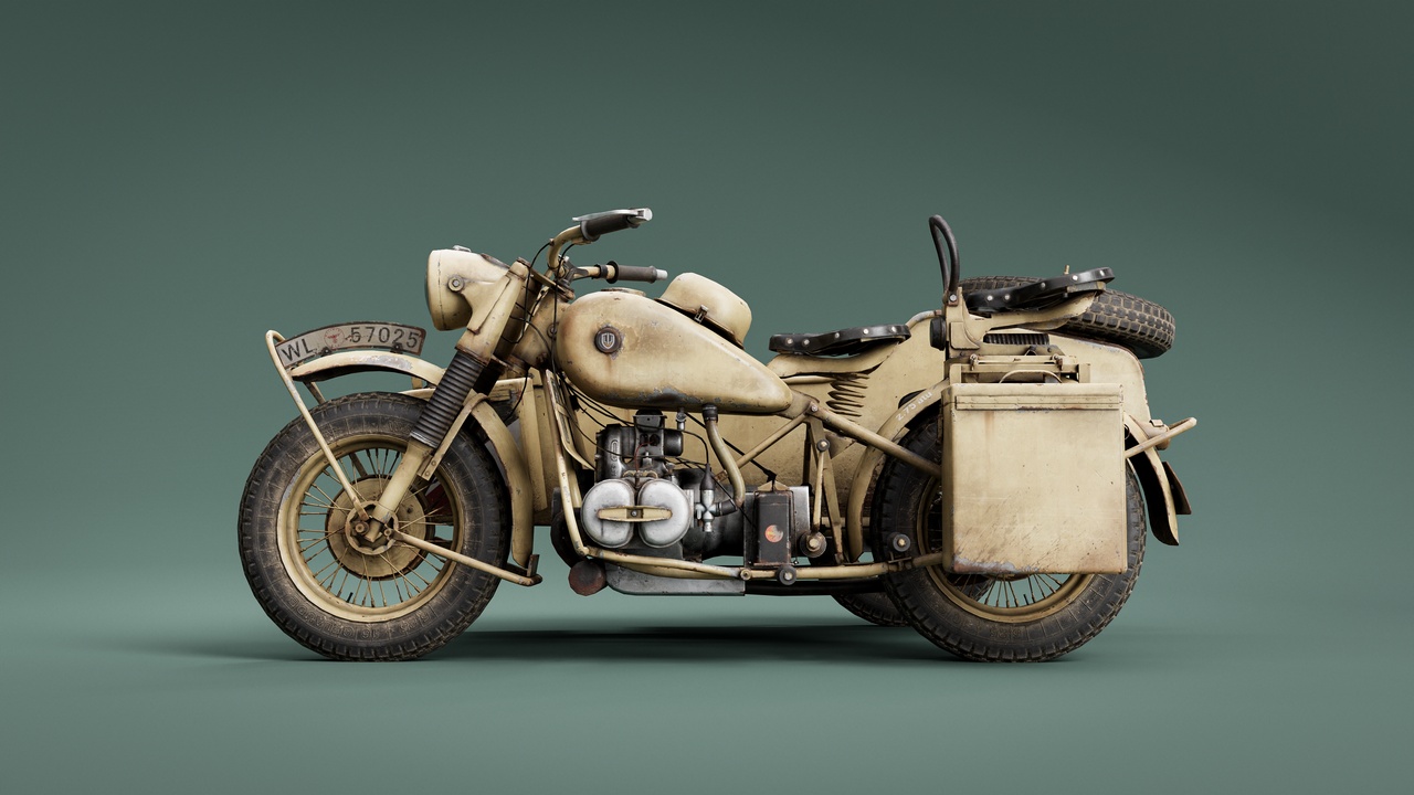 BMW R75 3D render 3 by Likith G