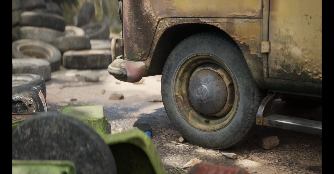 VOLKSWAGEN VINTAGE VAN 3D render 6 by Likith G