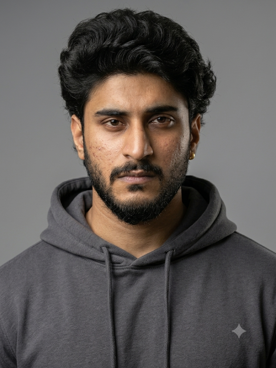 Likith G, 3D game artist, cinematic portrait